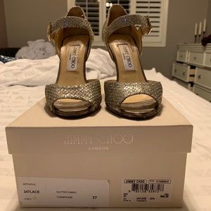Champagne glitter Jimmy Choo heels